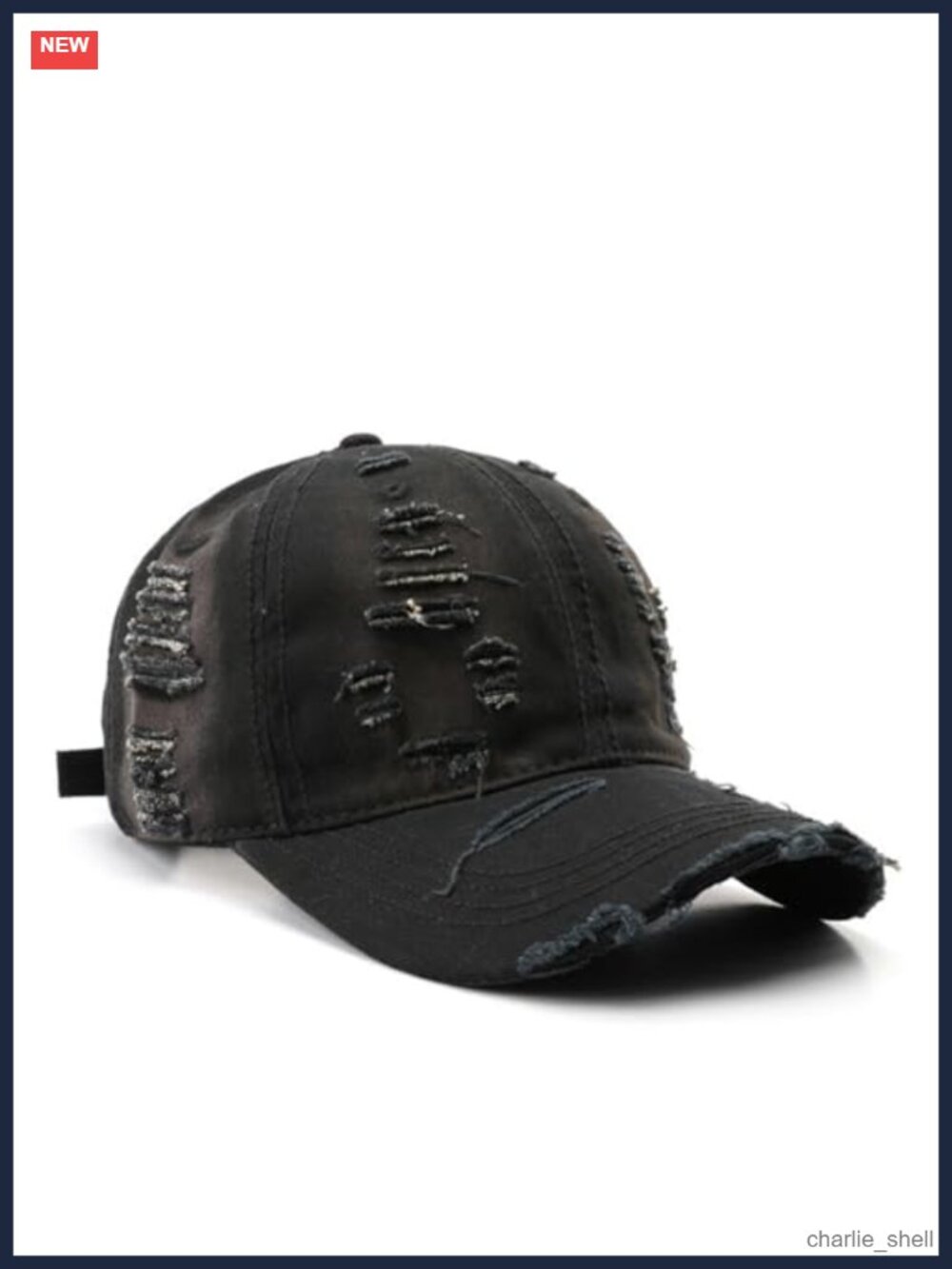 Washed Distressed Denim Cotton Baseball Cap Unstructured Dad Hat